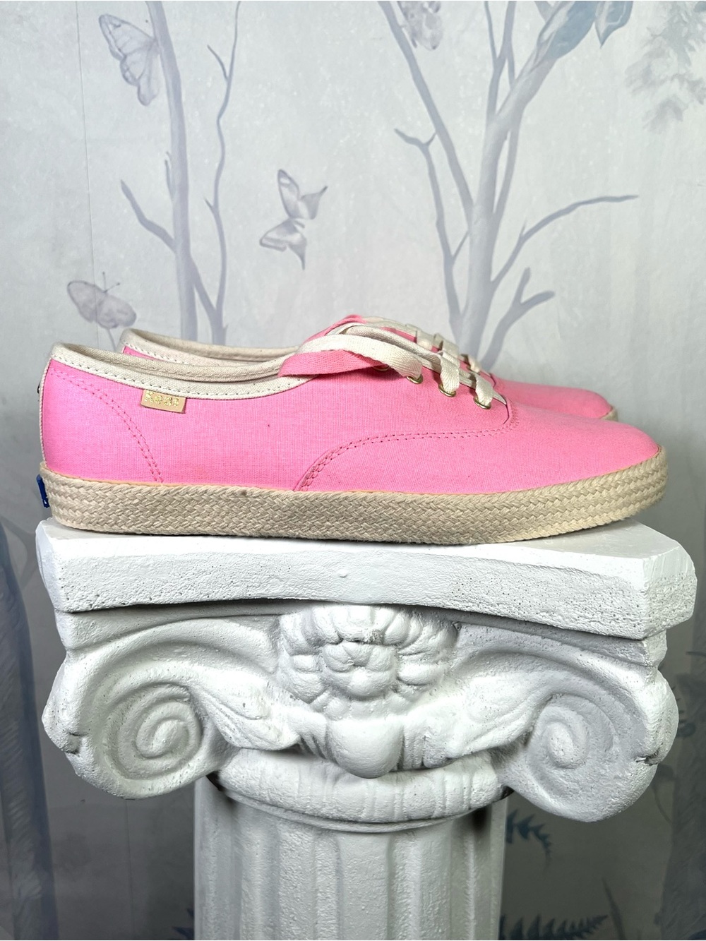 Kate Spade x Keds Hot Pink Canvas Lace-Up Sneakers - Picture 3 of 9